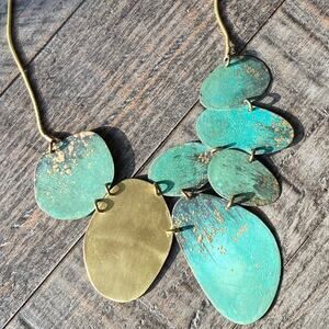 NEW Anthropologie x Sibilia Beach Stones Bib Necklace